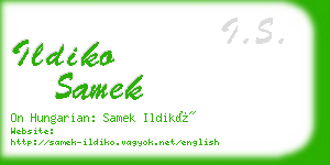 ildiko samek business card
